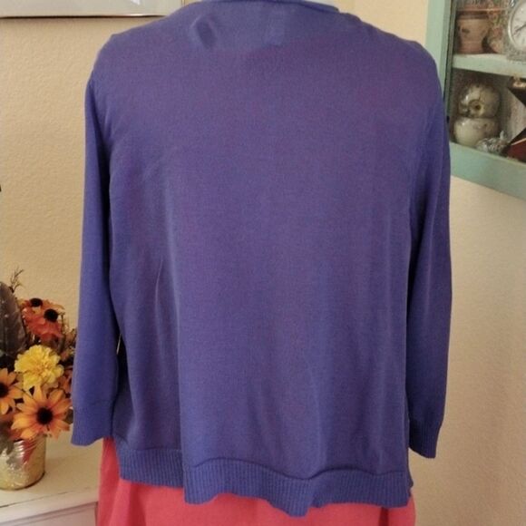 Chico's Lightweight Purple Cardigan - Picture 3 of 7